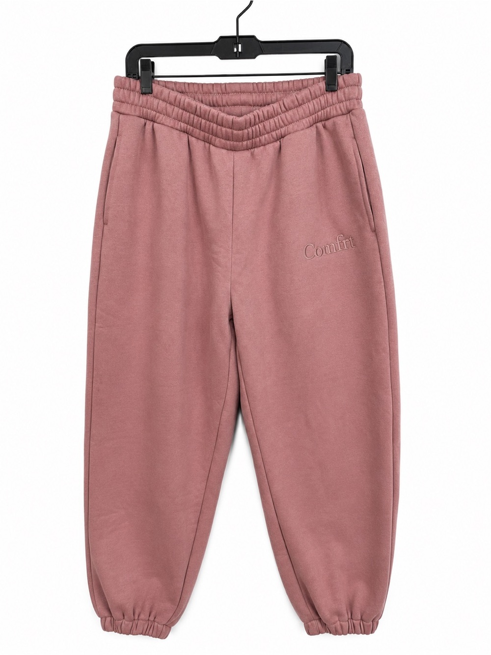 Comfrt Signature Sweatpants Large Mauve Heavyweight Oversized Fleece Unisex NWOT